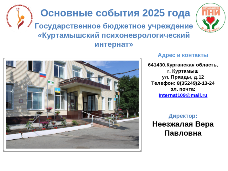 КУРТАМЫШСКИЙ ПСИХОНЕВРОЛОГИЧЕСКИЙ ИНТЕРНАТ. ИТОГИ ГОДА  - 2025.